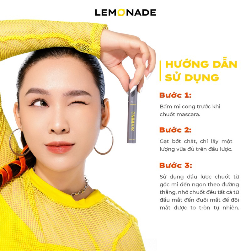 Chuốt mi tơi dài lâu trôi LEMONADE Soaring Mascara