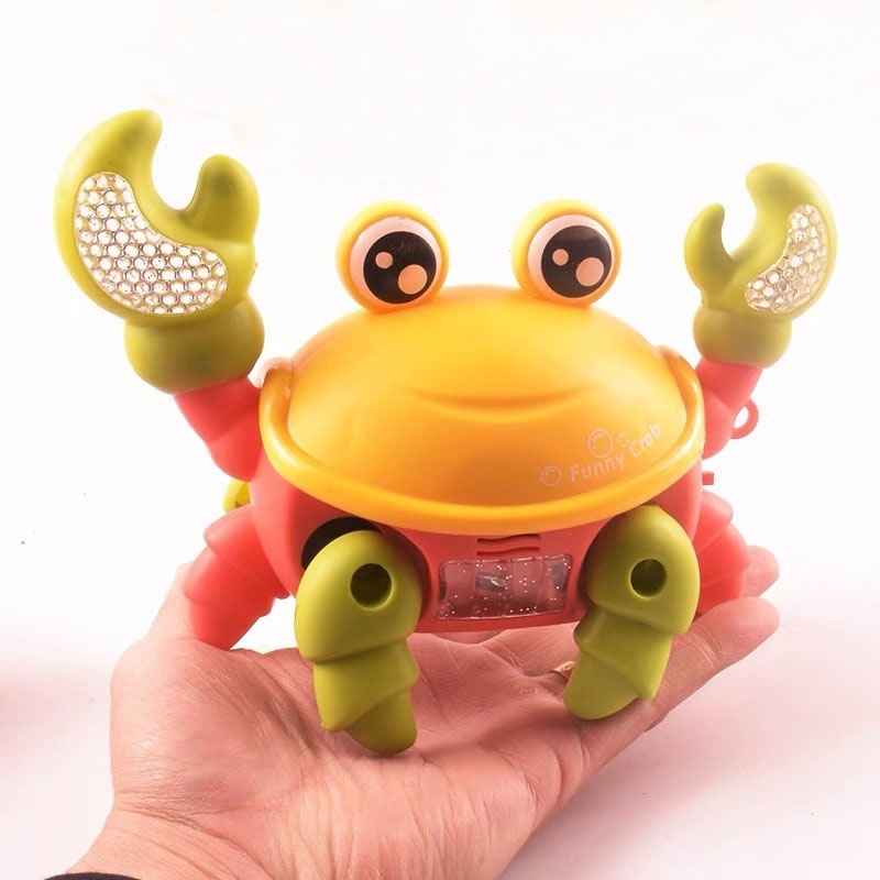 Đồ Chơi Con Cua Chạy Pin Có Nhạc Và Đèn Phát Sáng Cho Bé Cua Đồ Chơi Bò Ngang