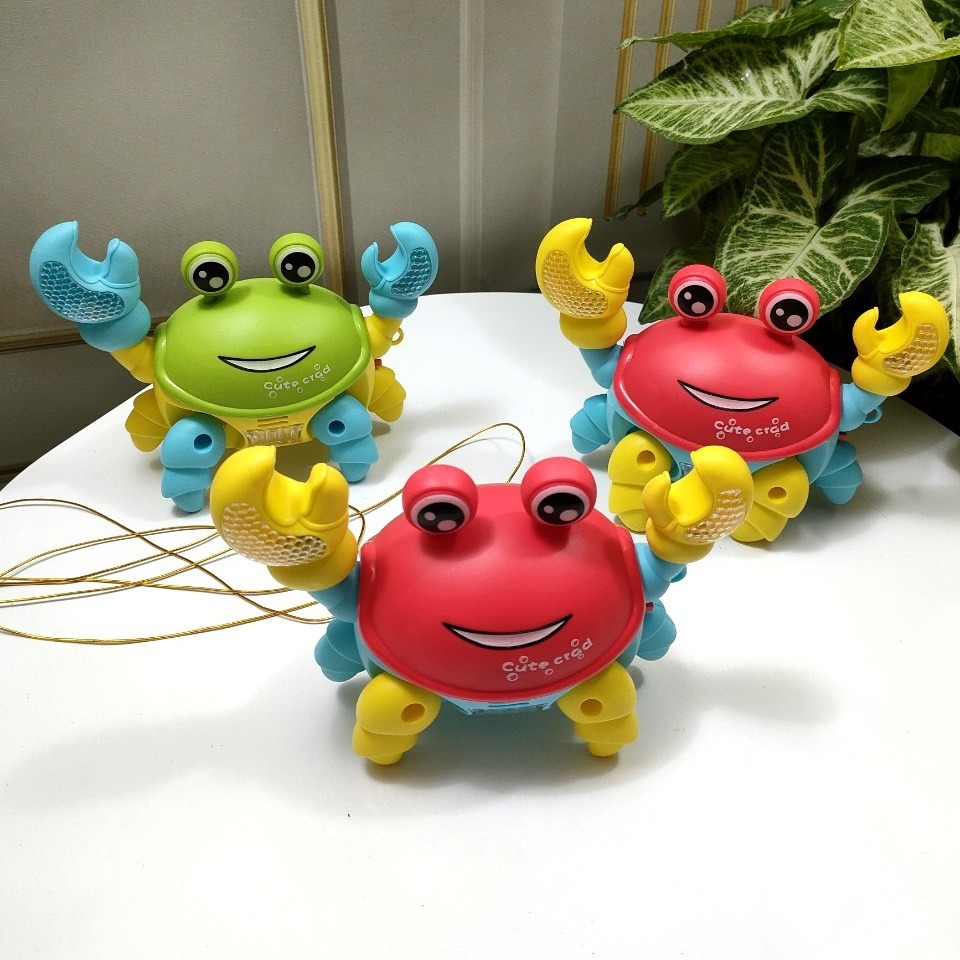 Đồ Chơi Con Cua Chạy Pin Có Nhạc Và Đèn Phát Sáng Cho Bé Cua Đồ Chơi Bò Ngang