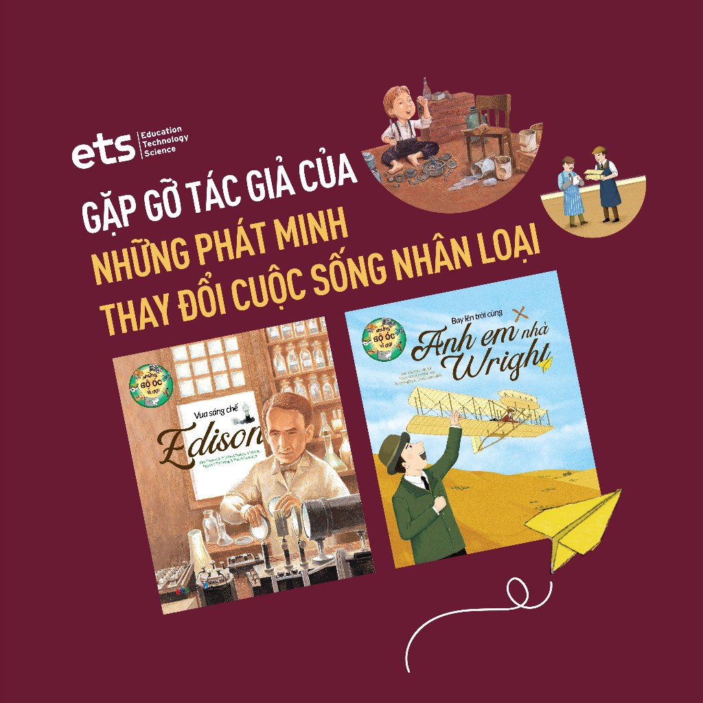 Sách - Lẻ/Combo Những Bộ Óc Vĩ Đại: Edison + Anh Em Nhà Wright - Tác Giả Của Những Phát Minh Thay Đổi Nhân Loại