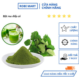 Bột diếp cá nguyên chất robimart đắp mặt hữu cơ uống đẹp da, thanh nhiệt - gói 20g, 50g, 100g