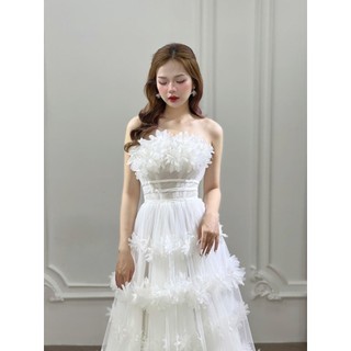 ĐẦM LƯỚI CÔNG CHÚA ĐÍNH HOA DÃ QUỲ