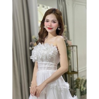 ĐẦM LƯỚI CÔNG CHÚA ĐÍNH HOA DÃ QUỲ
