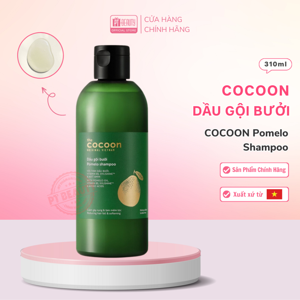 Dầu gội bưởi Cocoon giúp giảm gãy rụng và làm mềm tóc 310ml