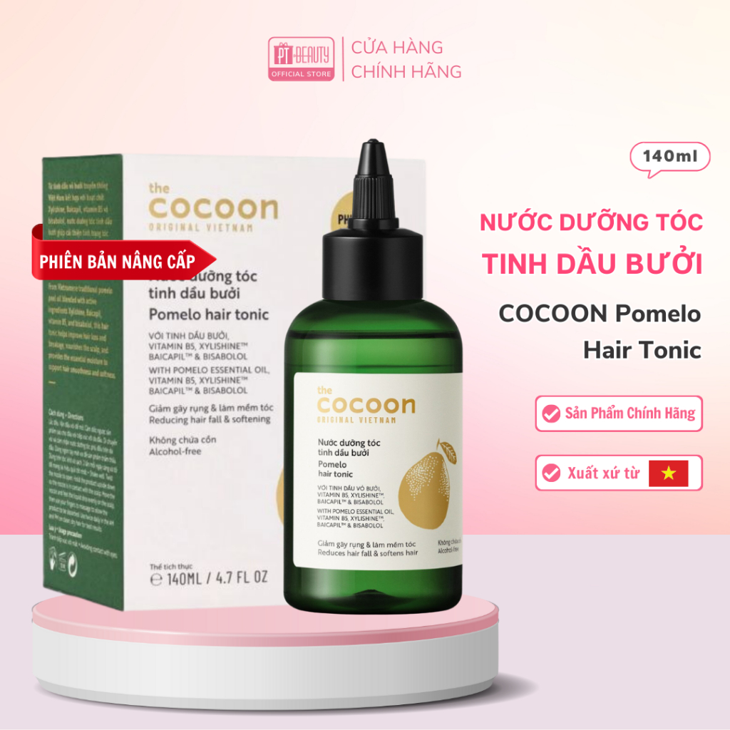 Nước dưỡng tóc tinh dầu bưởi Cocoon giúp giảm gãy rụng và làm mềm tóc 140ml