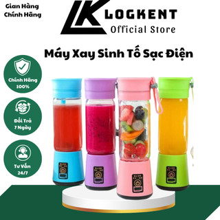 Máy Xay Sinh Tố Sạc Điện Cầm Tay 4 Lưỡi, Xay Hoa Quả Mini Đa Năng(LOGKENT)