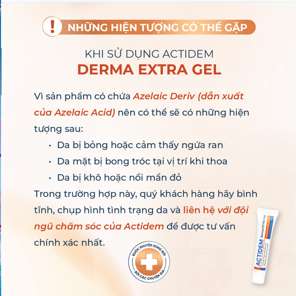 Actidem Derma Gel giảm mụn mờ thâm mụn ngăn ngừa mụn tái phát 18gram