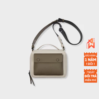 Túi hộp đeo chéo, túi đeo chéo nam nữ, túi xách unisex da PU trơn cao cấp thiết kế dạng hộp 2 ngăn sang trọng  ZAR02