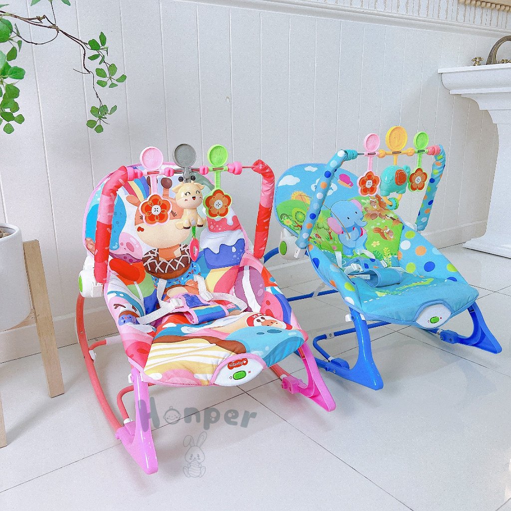 Ghế rung ghế nhún bập bênh cho bé cao cấp tặng kèm thanh đồ chơi