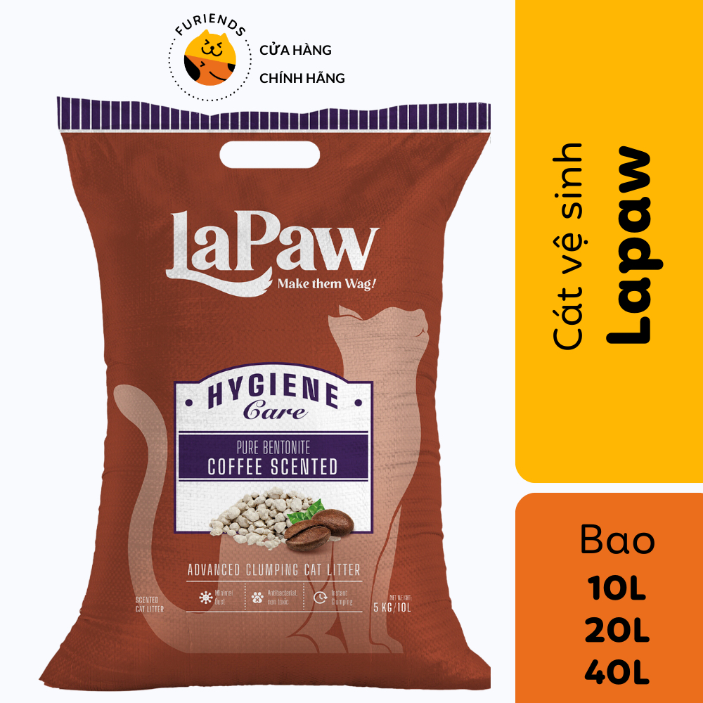 Cát vệ sinh cho mèo Lapaw mẫu mới siêu thơm, siêu vón, ít bụi 10L 20L 40L - Furiends Official Store
