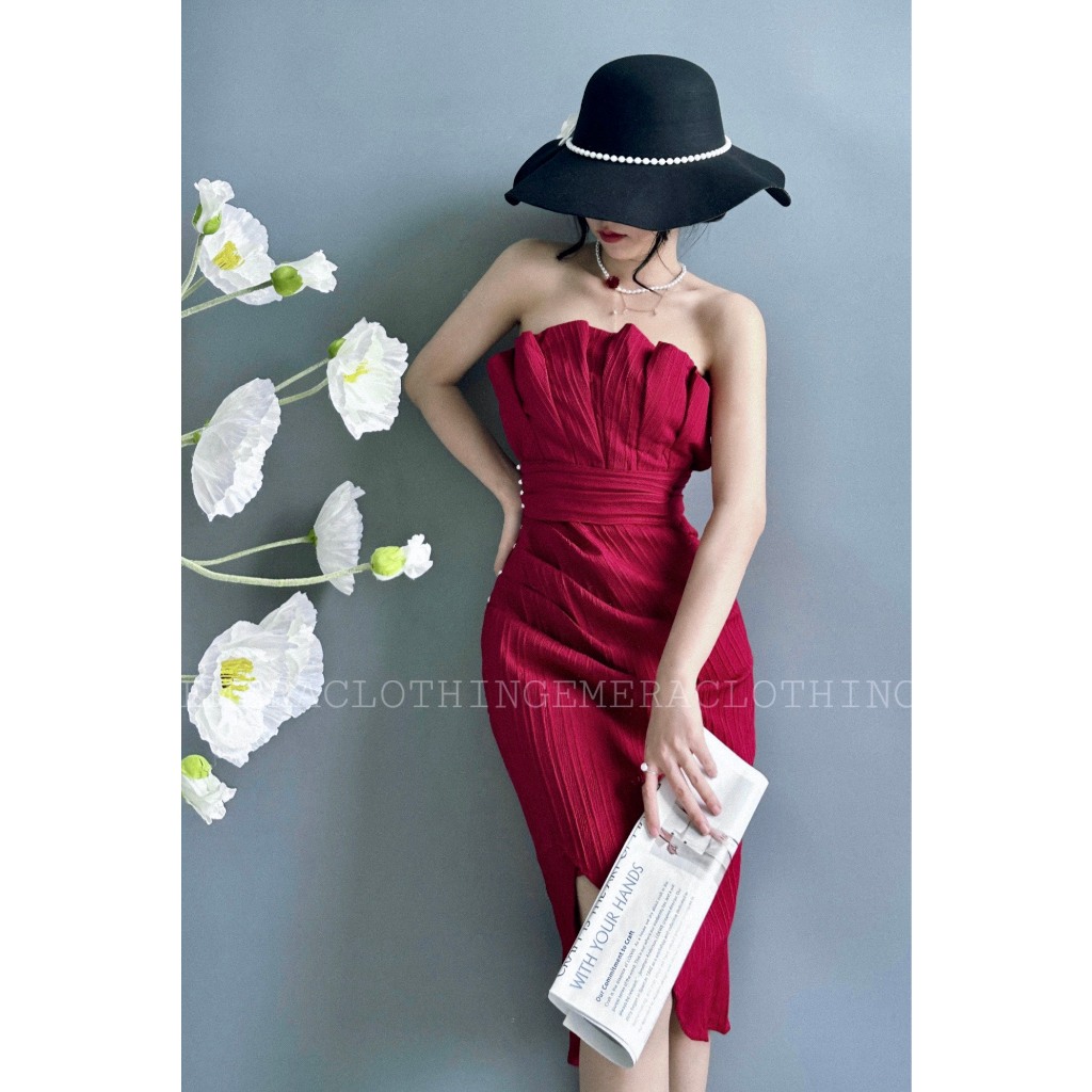 Váy Maris dự tiệc cúp ngực tôn dáng sang trọng (ảnh thật shop tự chụp, sản phẩm shop thiết kế)