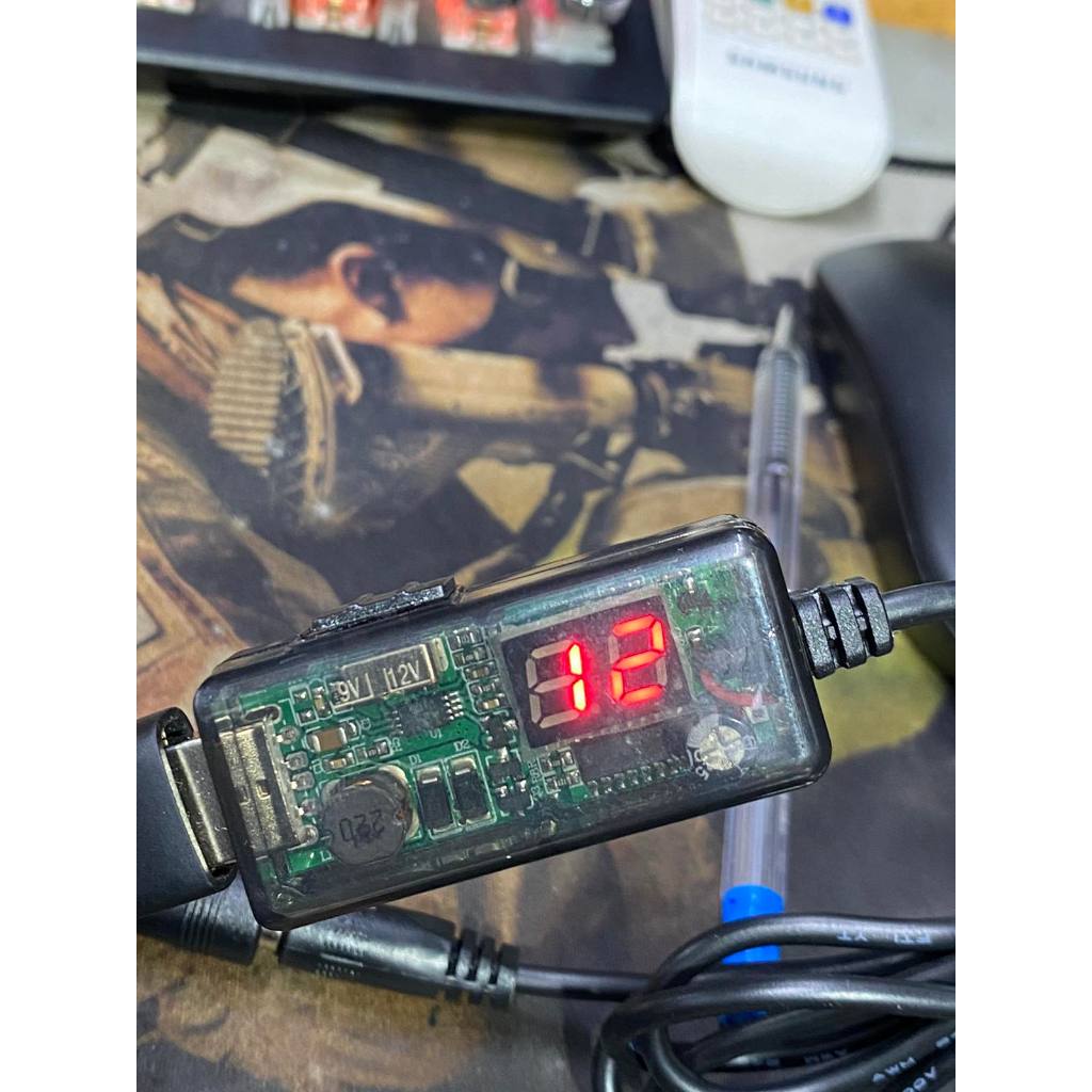 Cáp usb chuyển đổi 5V sang 9V và 12V dây dài 1.2m jack 5.5 x 2.1m + jack 3.5x1.35mm cho modem nhà mạng khi cúp điện