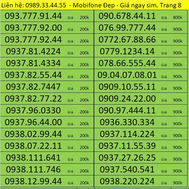 Sim Mobi Trả trước