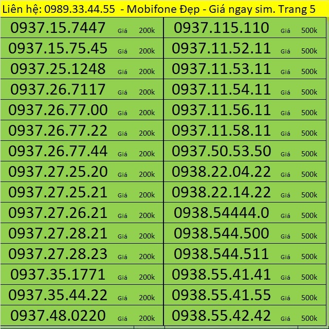 Sim Mobi Trả trước