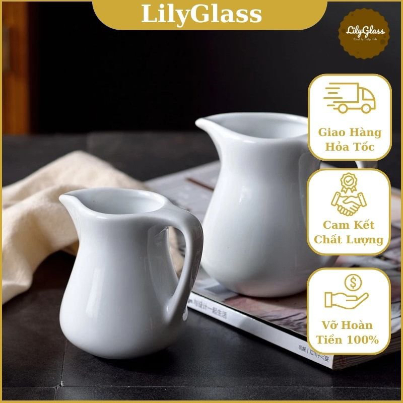 Ca Sứ Rót Sữa Đặc 30ml~105ml - Cốc, Ly Rót Sữa, Siro Sử Dụng Trong Quán Cafe, Tiệc, Gia Đình, Văn Phòng...