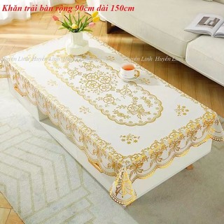 Khăn trải bàn phòng khách, khăn trải bàn rộng 90cm dài 150cm, nhựa PVC, chống thấm, sang trọng