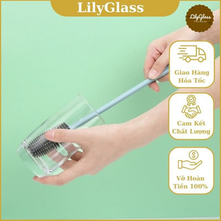 Cọ rửa chai, cốc thuỷ tinh silicol siêu mềm - cọ vệ sinh cốc chén, bình sữa...