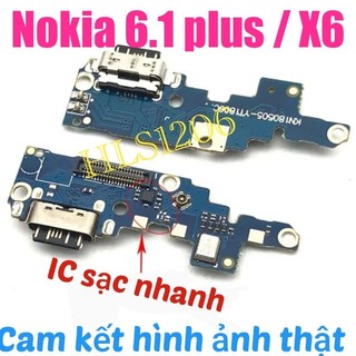 Cụm chân sạc nokia 6.1 plus x6 zin new cho ae thợ