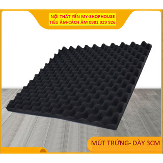 10 Tấm mút tiêu âm,cách âm hình trứng .Kích cỡ 1 tấm 50*50cm dày 3cm( được chọn màu)