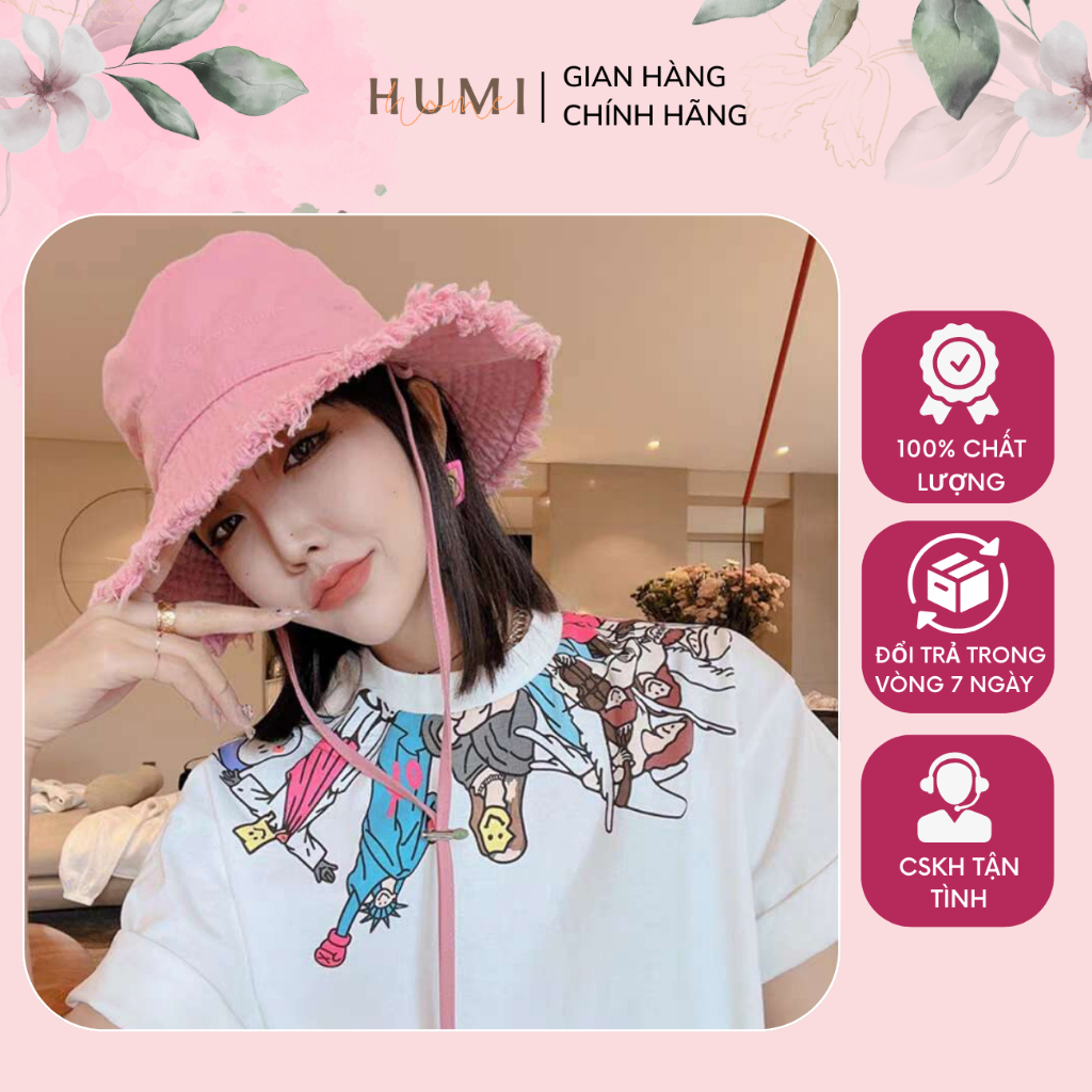 Nón bucket, mũ bucket tua rua kaki - Humi Home