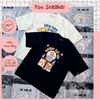 Áo thun mlb like noel form overfit hàng chính hãng 3atsl1134gp001 | fox sneaker