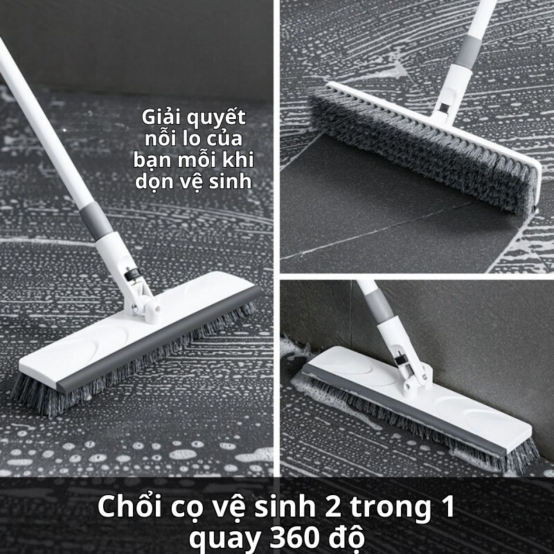Chổi chà sàn nhà tắm, chổi cọ sàn nhà tắm đa năng 2 trong 1 lau sạch mọi ngóc ngách Smart Home