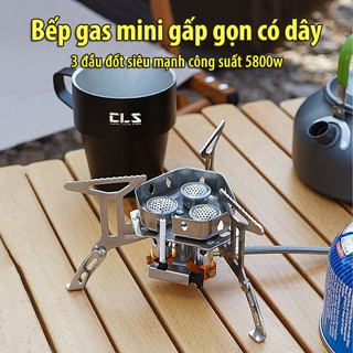 Bếp ga mini gấp gọn du lịch dã ngoại cắm trại, bếp gas du lịch dã ngoại