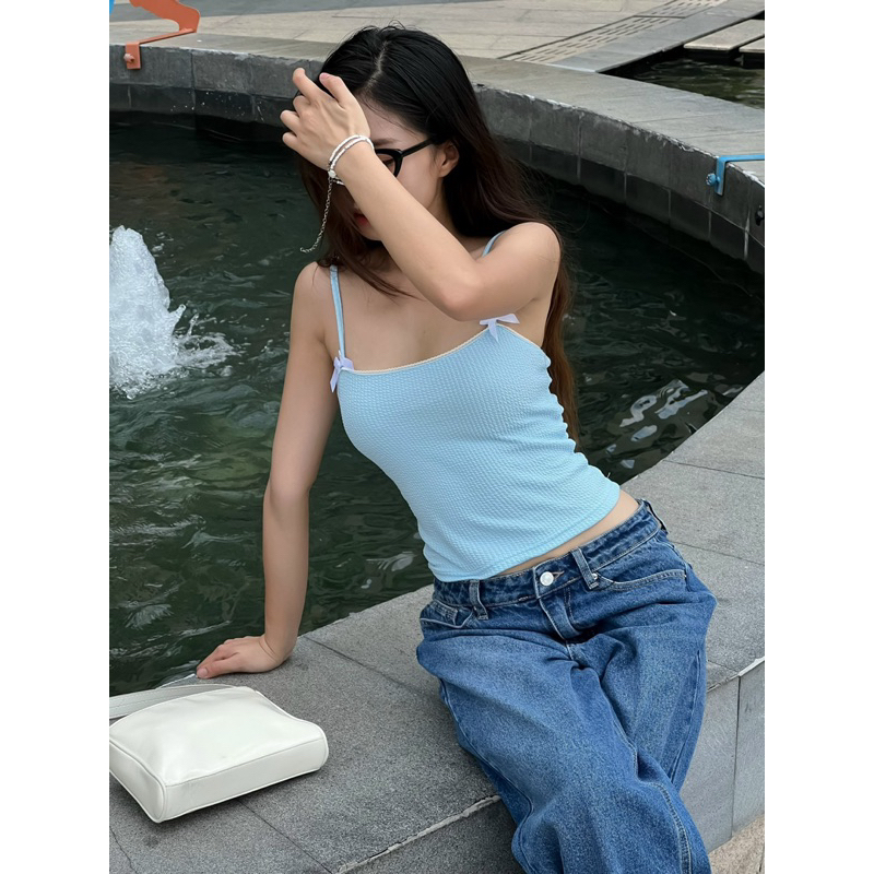 MISTAKER | Áo 2 dây đính nơ