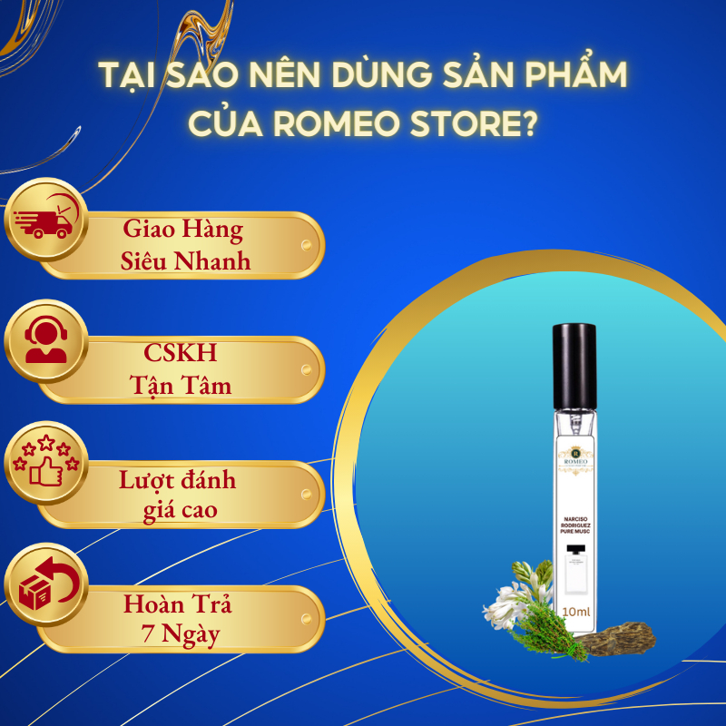 Nước Hoa Chiết Narciso Pure Musc For Her .Nước Hoa Nữ 10ml. Thơm Nhẹ_Thanh Lịch Quyến Rũ