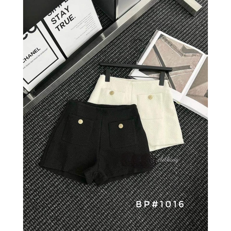 Quần đùi dạ nhũ cạp cao tôn dáng QC