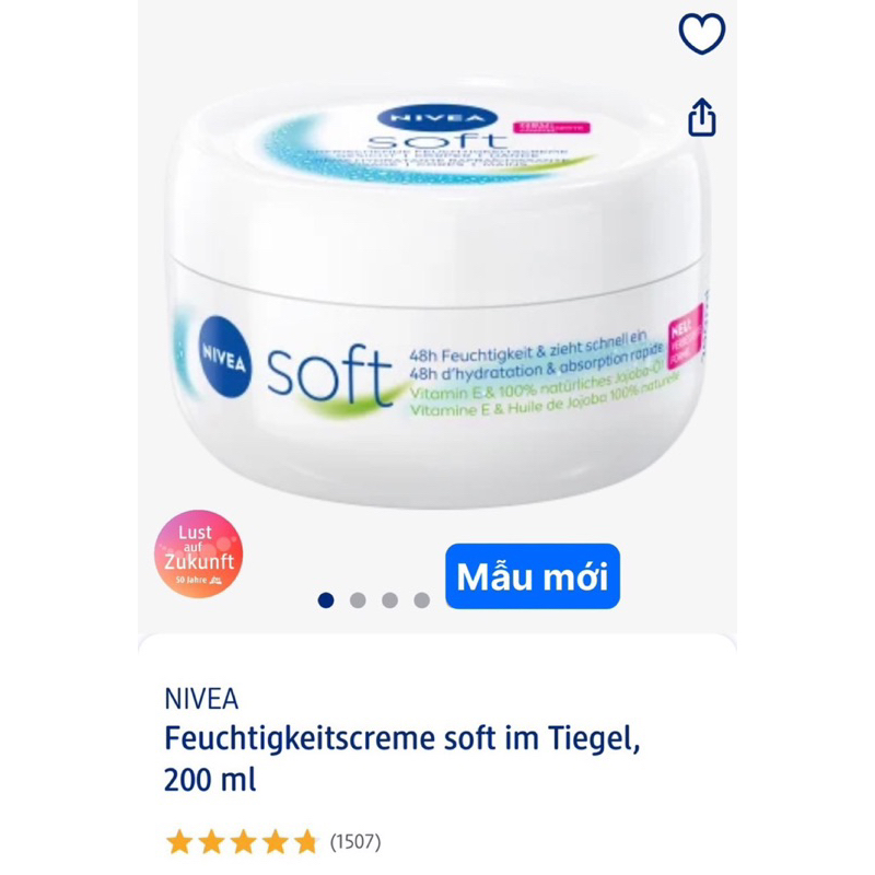 KEM DƯỠNG DA MẶT VÀ BODY NIVEA SOFT BABY - Hàng ĐỨC