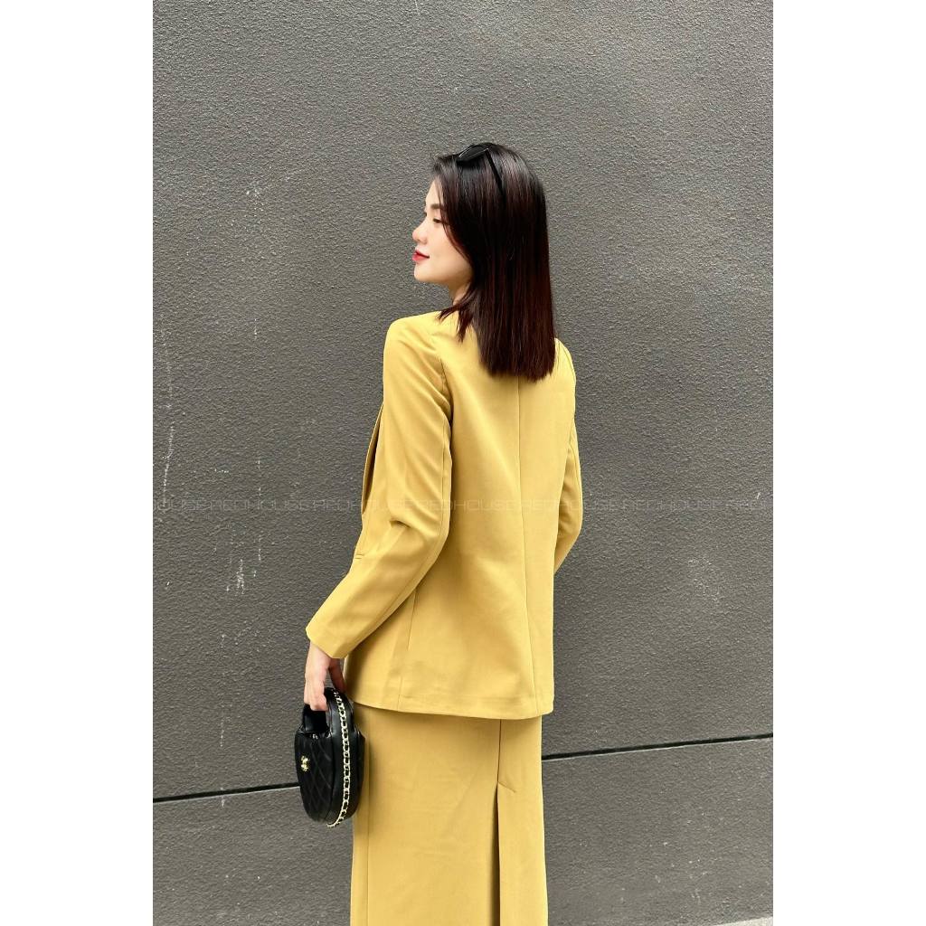 Áo blazer eo nhẹ 2 cúc bọc