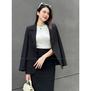 Áo blazer eo nhẹ 2 cúc bọc
