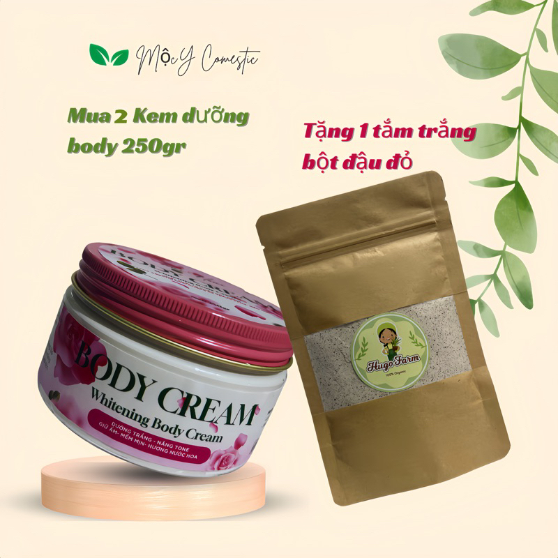Kem body dưỡng da trắng da nâng tone 250gr handmade