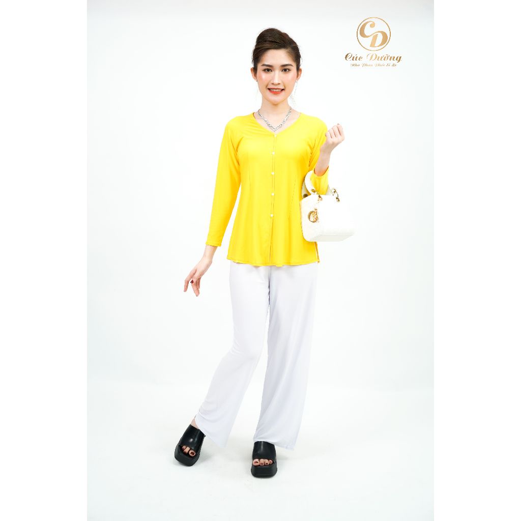 Áo Bà Ba Trơn, Áo Bà Ba Thun, Bộ Bà Ba Trơn Nhiều Màu, Áo Bà Ba Mềm Mịn, Mặc Lên Cực Tôn Dáng - Xưởng May Cúc Dưỡng