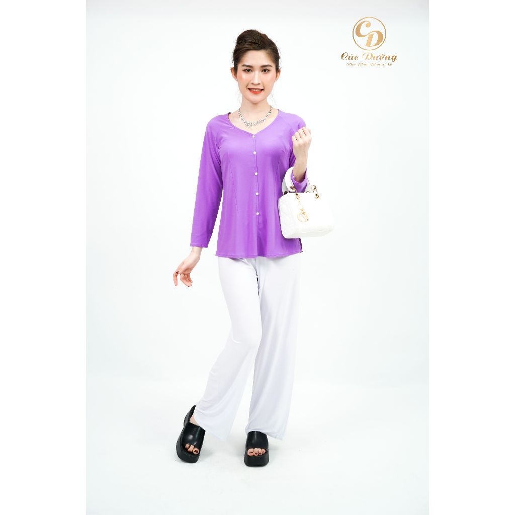 Áo Bà Ba Trơn, Áo Bà Ba Thun, Bộ Bà Ba Trơn Nhiều Màu, Áo Bà Ba Mềm Mịn, Mặc Lên Cực Tôn Dáng - Xưởng May Cúc Dưỡng