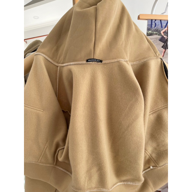 Áo Khoác Nỉ Tay Bồng Bảng Màu Trà Sữa Form Dài Freesize Hot Trend 2023