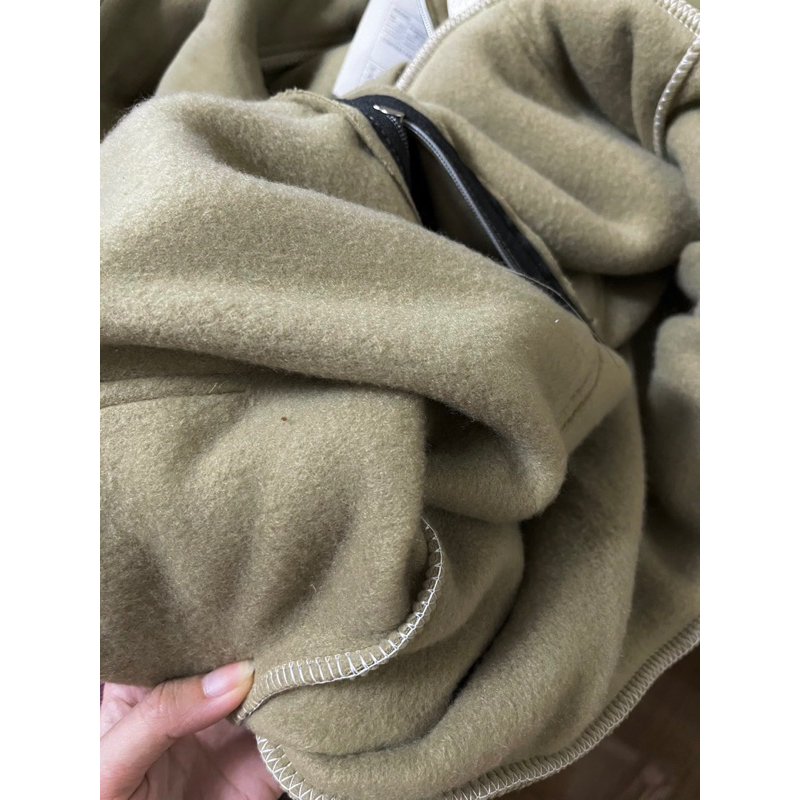 Áo Khoác Nỉ Tay Bồng Bảng Màu Trà Sữa Form Dài Freesize Hot Trend 2023