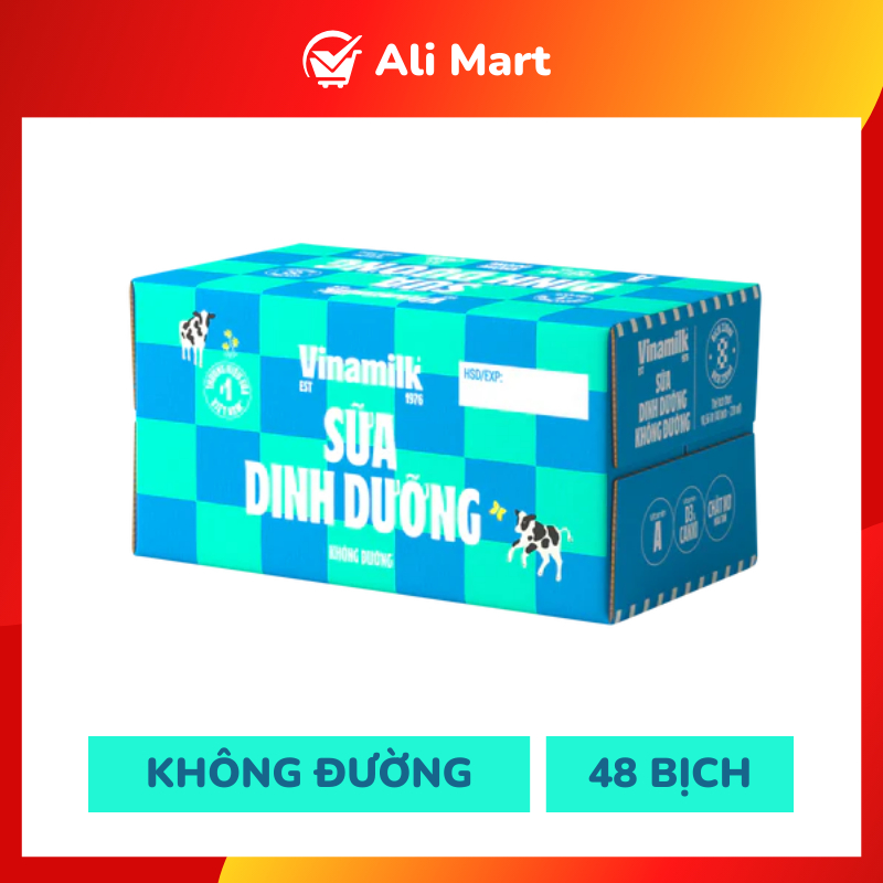 Ship Hoả Tốc | Thùng 48 bịch sữa Vinamilk 220ml