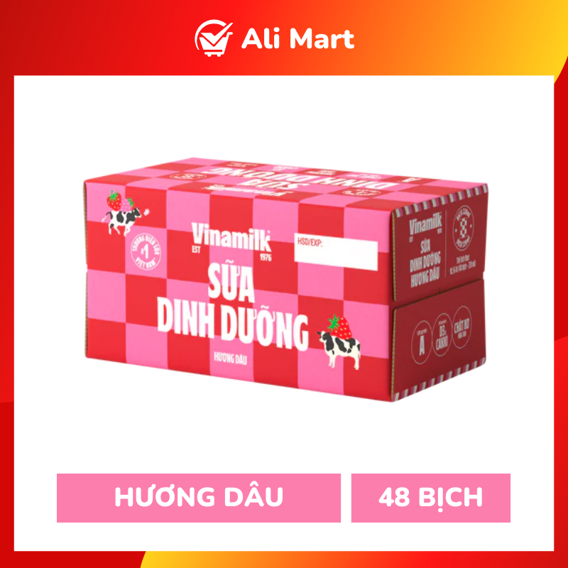 Ship Hoả Tốc | Thùng 48 bịch sữa Vinamilk 220ml