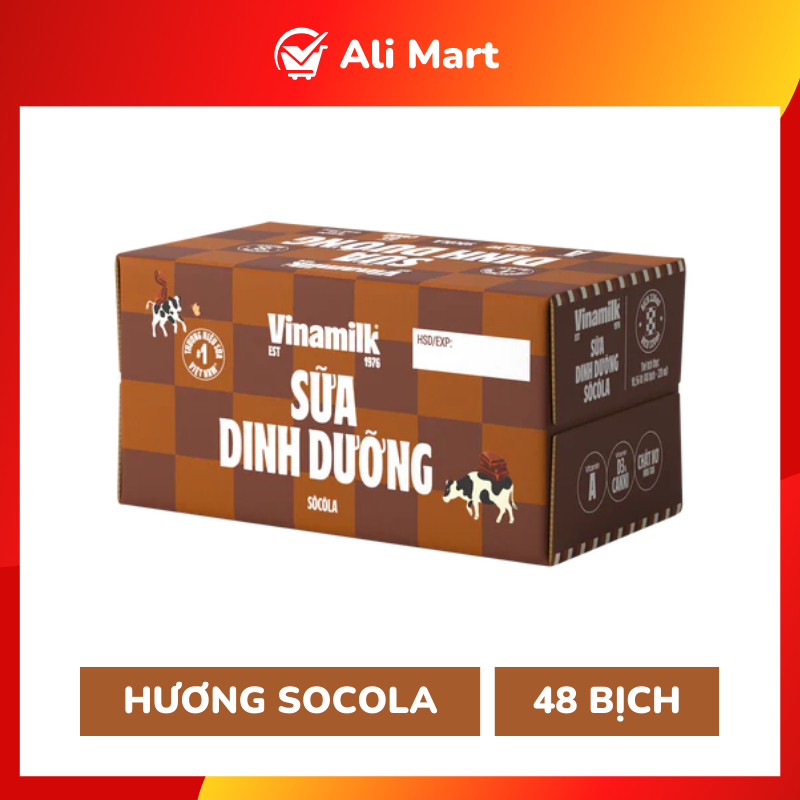 Ship Hoả Tốc | Thùng 48 bịch sữa Vinamilk 220ml