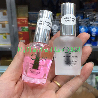 Sơn Dưỡng Móng Siêu Bóng Màu Hồng Nhạt Cao Cấp Của Quyên Không Màu 16ml 