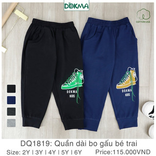 Quần coton dành cho bé trai size 2 đến 6 tuổi dokma