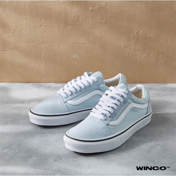 (Giày Chính Hãng) Vans Old Skool Baby Blue True White
