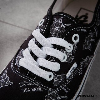 (Giày Chính Hãng) Authentic Floral TU Black White