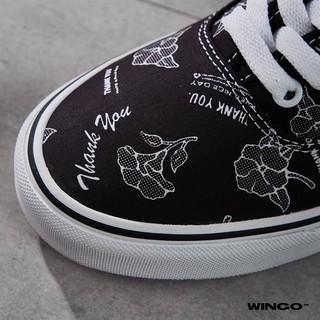 (Giày Chính Hãng) Authentic Floral TU Black White