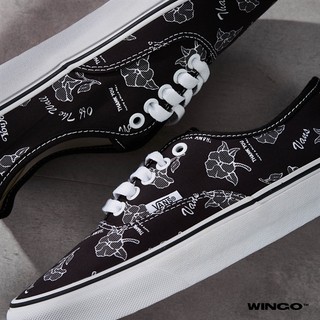 (Giày Chính Hãng) Authentic Floral TU Black White