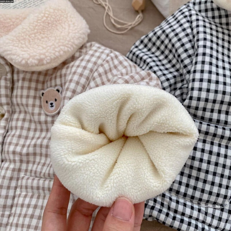 Áo khoác phao lót lông size nhí