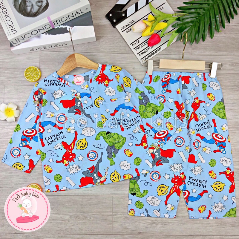 Bộ lanh/tole bé trai tay dài quần dài shop thỏ baby kids