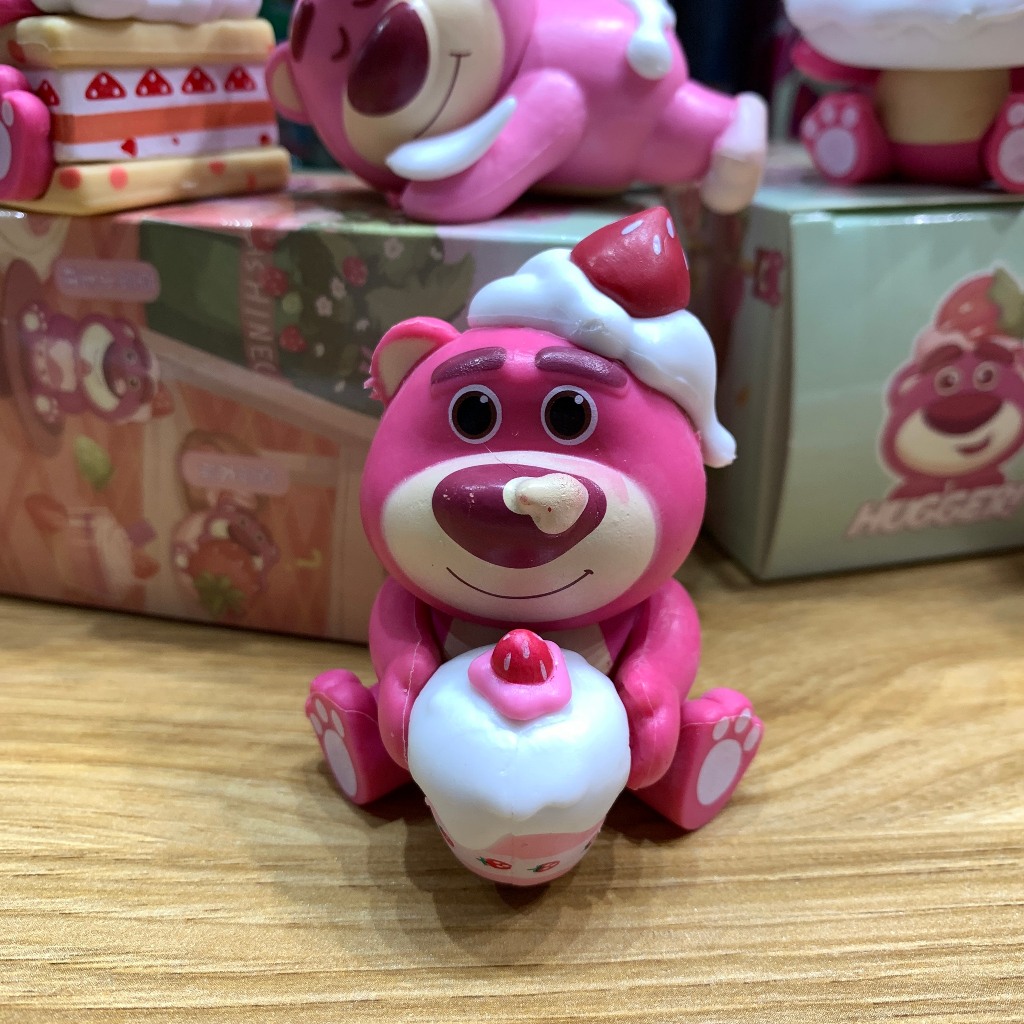 Mô hình Gấu Dâu cực cute, dễ thương - Combo 6 kiểu dáng gấu dâu  - đồ chơi gấu dâu - gaga mô hình - siêu đẹp